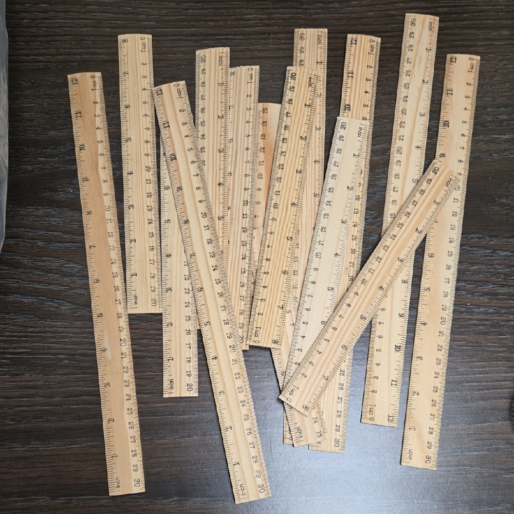 Wooden Ruler Set for Home Office